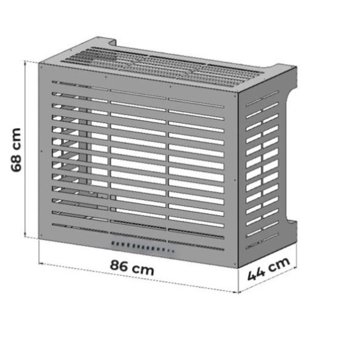 Copricondizionatore Copertura Per Climatizzatore Linear M Bianco In Alluminio L86 X P44 X H68 Cm